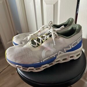 On Cloud distance Men's White and Blue Athletic Shoes